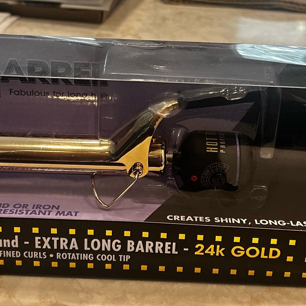 Gold and Black Hair Styling Tool